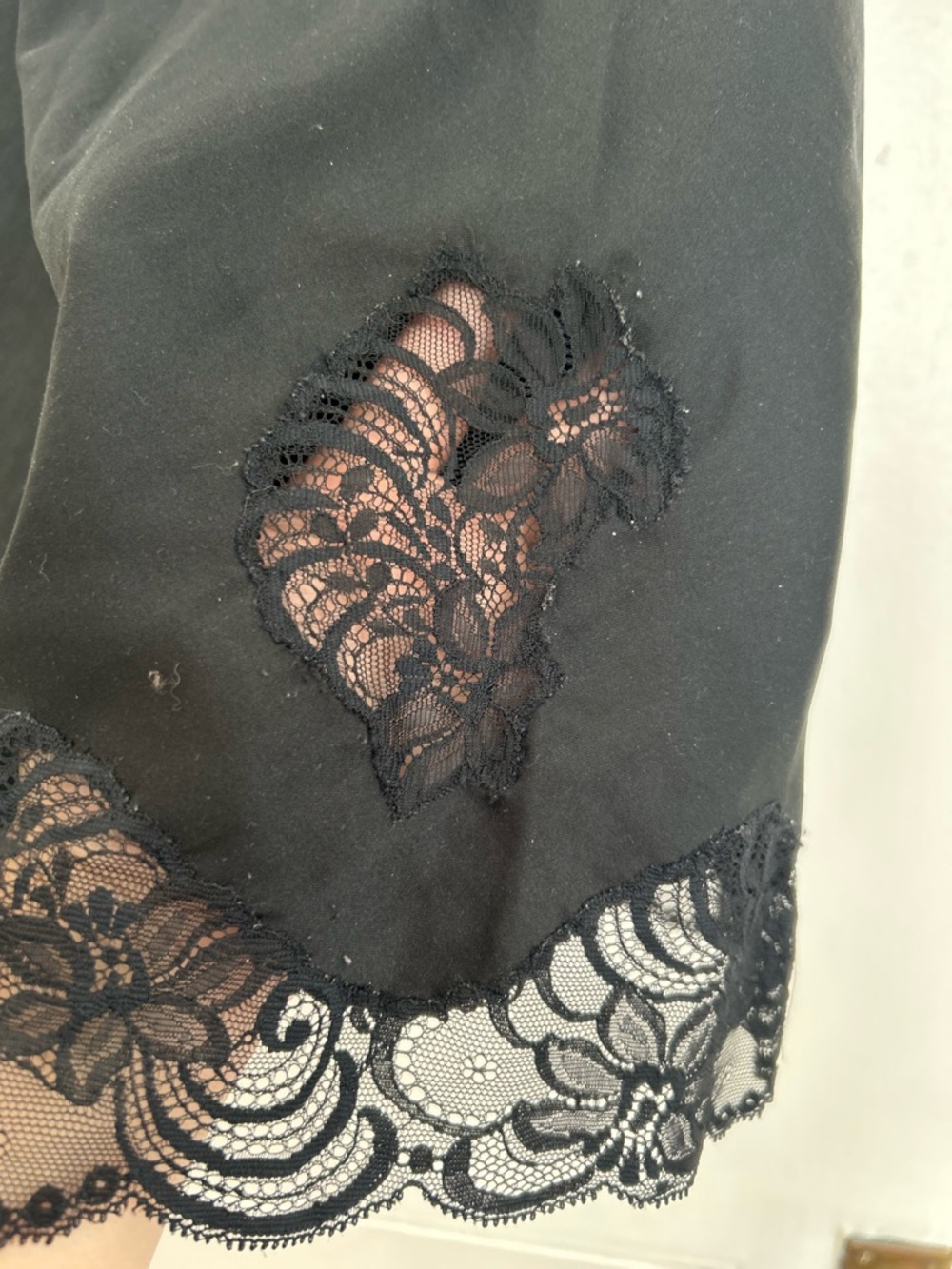 VTG Christian Dior Black Half Slip Skirt Lace Trim Saks Fifth Avenue Size M 27” - Picture 3 of 8